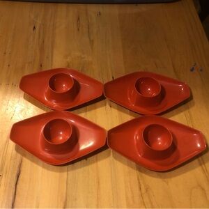 Kayser Orange Plastic Egg Cups (Set of 4)